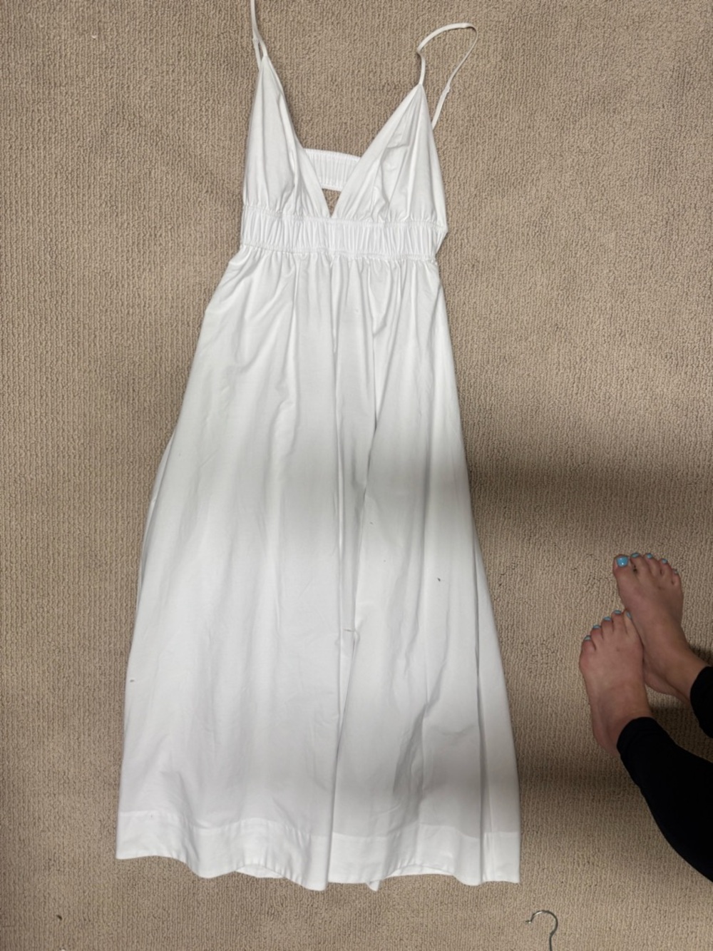 Ariat White Maxi Dress with Spaghetti Straps